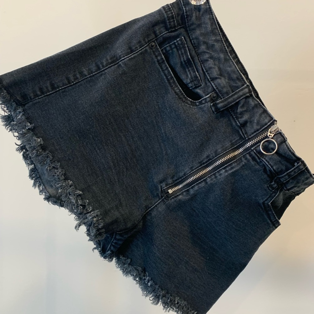 Black Denim Shorts